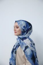 Sky Blossom Şal – Mavi Ton
