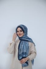 Marin Elegance Desen Şal – Lacivert - Görsel 3