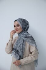 Silver Grace Desen Şal – Gri - Görsel 3