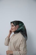 Olive Mirage Desenli Eşarp