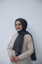 Valentino Desen Jakar Şal – Gri