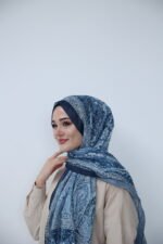 Marin Elegance Desen Şal – Lacivert