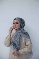 Silver Grace Desen Şal – Gri - Görsel 4