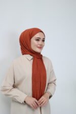 Penye Şal - Kiremit - Görsel 4