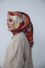 Coral Tempo Desenli Eşarp - Görsel 5