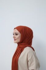 Penye Şal - Kiremit - Görsel 6