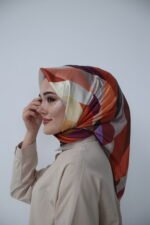Coral Tempo Desenli Eşarp - Görsel 6