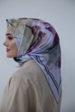 Lavender Mist Desenli Eşarp - Görsel 6