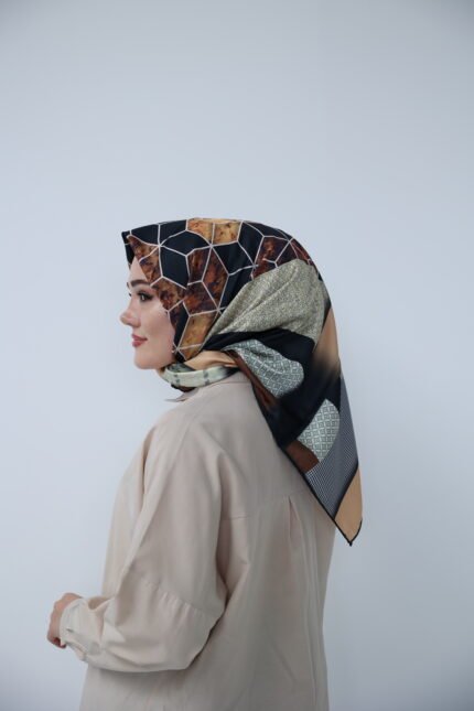 Amber Grid Desenli Eşarp