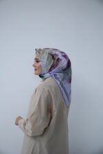Lavender Mist Desenli Eşarp - Görsel 7